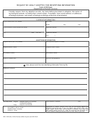 Document preview: Form DHS-1925 Request by Adult Adoptee for Identifying Information - Michigan