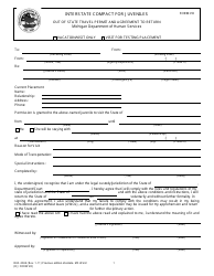 Document preview: Form DHS-3034 (ICJ Form VII) Interstate Compact on Juveniles out of State Travel Permit and Agreement to Return - Michigan