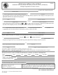 Document preview: Form DHS-3037 (ICJ Form III) Interstate Compact for Juveniles Consent for Voluntary Return of out of State Juvenile(S) - Michigan