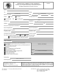 Form DHS-3038 (ICJ Form IV) &quot;Interstate Compact for Juveniles Parole or Probation Investigation Request&quot; - Michigan
