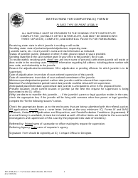 Form DHS-3038 (ICJ Form IV) Interstate Compact for Juveniles Parole or Probation Investigation Request - Michigan, Page 2