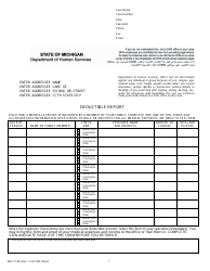 Form DHS-114A &quot;Deductible Report&quot; - Michigan