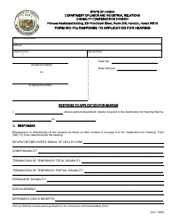 Form WC-77A Response to Application for Hearing - Hawaii, Page 2