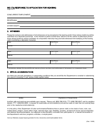 Form WC-77A Response to Application for Hearing - Hawaii, Page 3