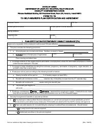 Form TDI-15 Tdi Self-insurer&#039;s Plan Certification and Agreement - Hawaii, Page 3