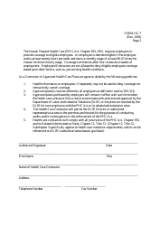 Form HC-7 Prepaid Health Care Plan Review Application - Hawaii, Page 2