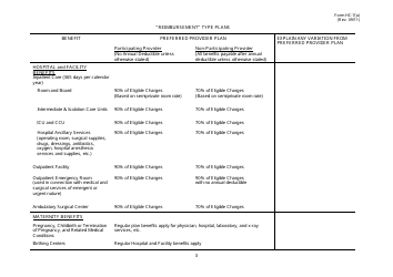 Form HC-7(A) Reimbursement Type Plans - Hawaii, Page 3
