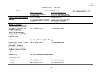 Form HC-7(A) Reimbursement Type Plans - Hawaii, Page 4