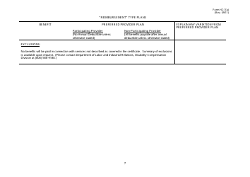 Form HC-7(A) Reimbursement Type Plans - Hawaii, Page 7