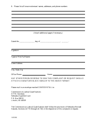 Complaint or Request Form - Nebraska, Page 3