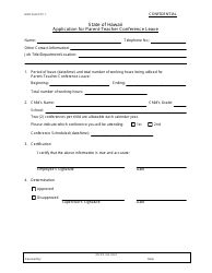 HRD Form PTC-1 &quot;Application for Parent-Teacher Conference Leave&quot; - Hawaii