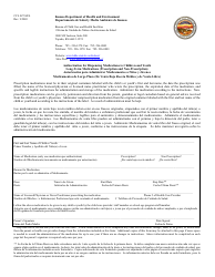 Form CCL027-SPA &quot;Authorization for Dispensing Medications to Children and Youth Long-Term Medications (Prescription and Non-prescription)&quot; - Kansas (English/Spanish)