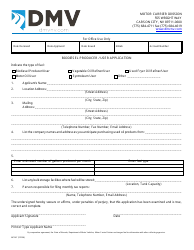 Document preview: Form MC367 Biodiesel Producer / User Application - Nevada