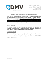 Form MC367 Biodiesel Producer / User Application - Nevada, Page 2