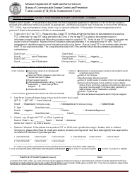 Form MO580-3015 Tuberculosis (Tb) Risk Assessment Form - Missouri, Page 2