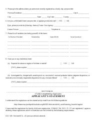 Form OCC349 &quot;Application to Resume Service&quot; - Maryland, Page 2