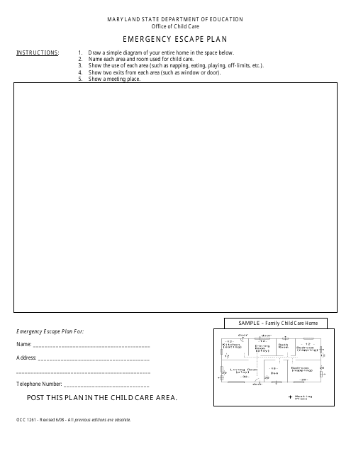 Form OCC1261  Printable Pdf