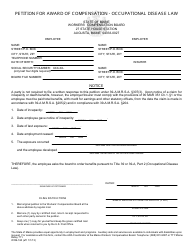 Document preview: Form WCB-160 Petition for Award of Compensation - Occupational Disease Law - Maine