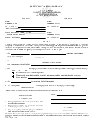 Document preview: Form WCB-171 Petition for Reinstatement - Maine