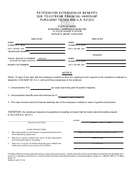 Form WCB-213 &quot;Petition for Extension of Benefits Due to Extreme Financial Hardship Pursuant to 39-a M.r.s.a. 213(1)&quot; - Maine