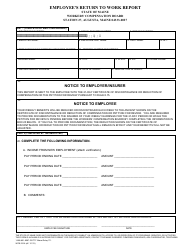 Document preview: Form WCB-231A Employee's Return to Work Report - Maine