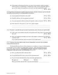 Form WCB-266 Application for Predetermination of Independent Contractor Status to Establish a Rebuttable Presumption - Maine, Page 7