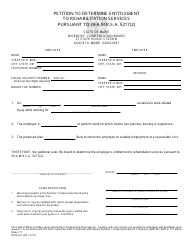 Document preview: Form WCB-321 Petition to Determine Entitlement to Rehabilitation Services Pursuant to 39-a M.r.s.a. 217(2) - Maine
