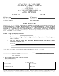 Document preview: Form WCB-322 Application for Wage Credit Employment Rehabilitation Fund - Maine