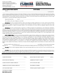 Document preview: Form HSMV86051 Surety Bond Form for Recreational Vehicle Manufacturer, Distributor, Importer or Van Converter - Florida