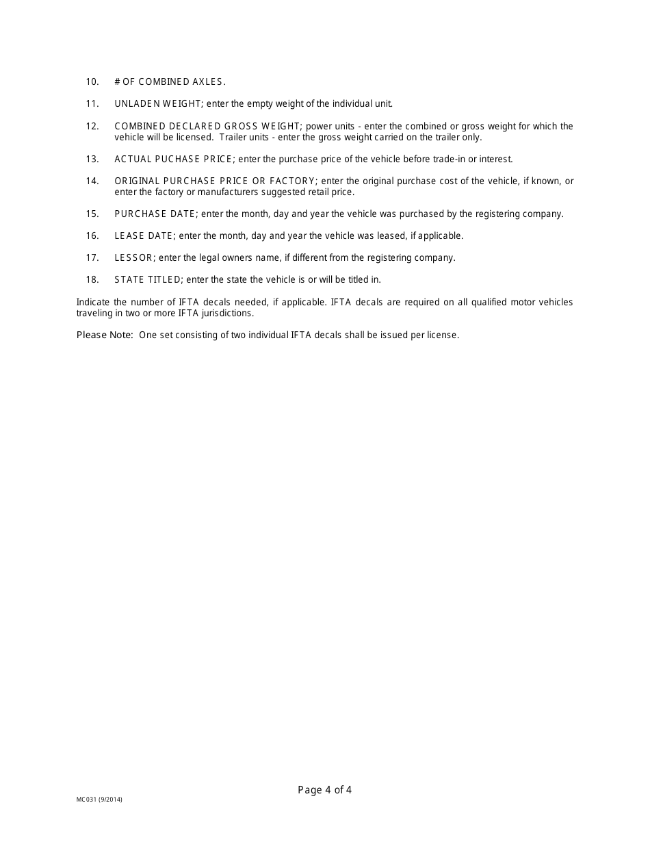 Instructions for Form MC011, MC003 Schedule A, B - Nevada, Page 4