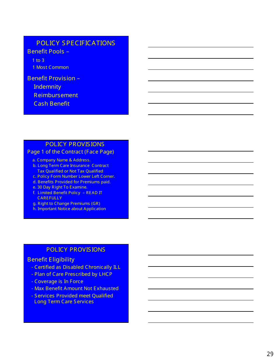 Long Term Care Market  Products Forum Handout - Kansas, Page 29