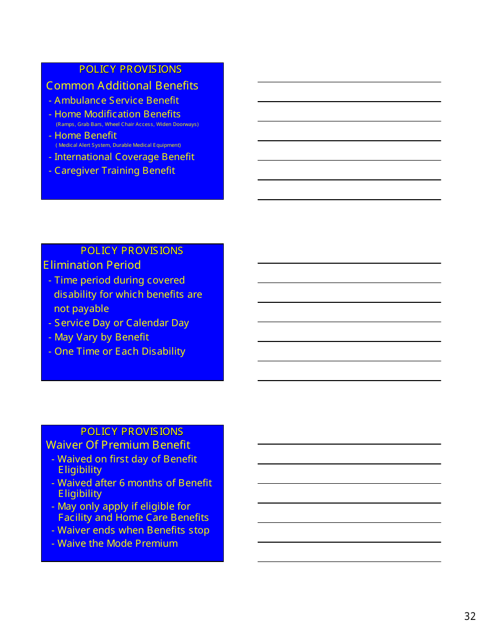 Long Term Care Market  Products Forum Handout - Kansas, Page 32