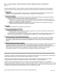 Form HFLL-1 &quot;Optional Form for Certification of a Serious Health Condition by a Health Care Provider&quot; - Hawaii, Page 5