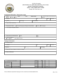 Form WSD-1.390 Complaint Form - Hawaii, Page 2