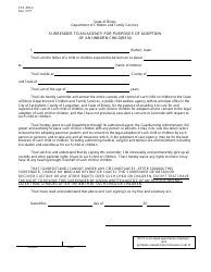 Document preview: Form CFS435-2 Surrender to an Agency for Purposes of Adoption of an Unborn Child(Ren) - Illinois
