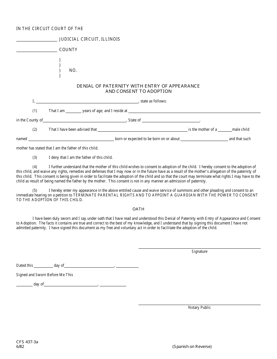 Form CFS437-3A - Fill Out, Sign Online and Download Fillable PDF ...