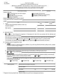 Form CFS602 &quot;Medical Report on an Adult in a Child Care Facility&quot; - Illinois