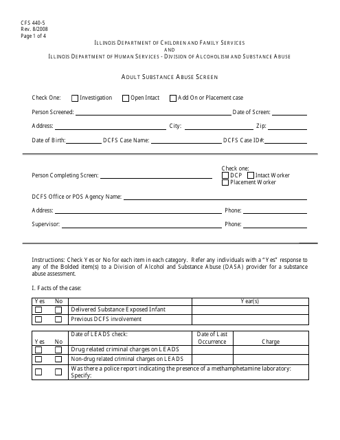 Form CFS440-5  Printable Pdf