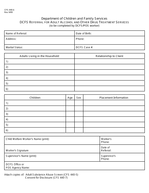 Form CFS440-6  Printable Pdf