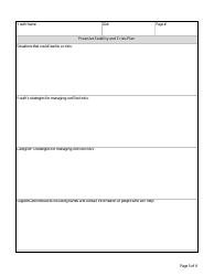 Form CFS1452-2 &quot;Clinical Intervention for Placement Preservation (Cipp) Action Plan&quot; - Illinois, Page 5