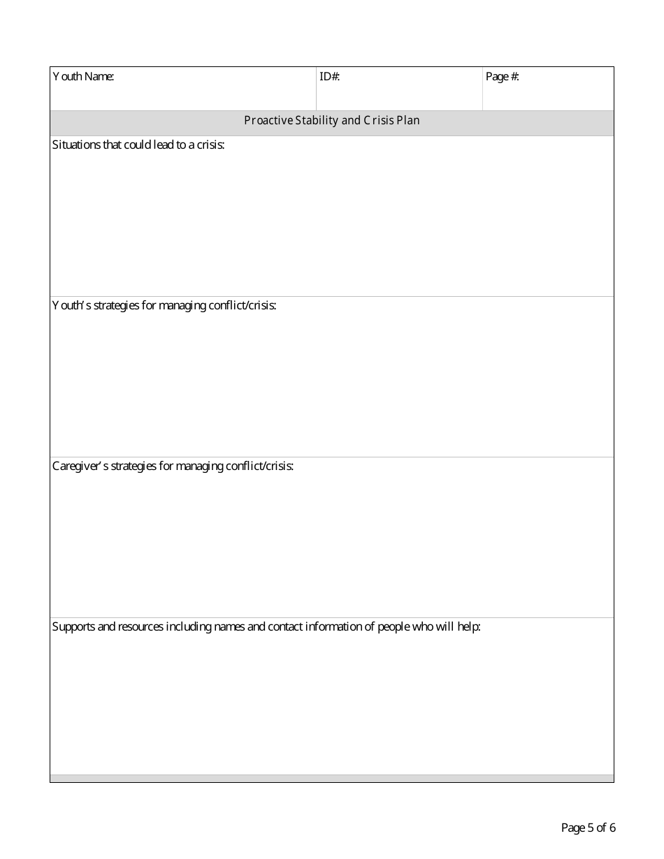 Form CFS1452-2 Clinical Intervention for Placement Preservation (Cipp) Action Plan - Illinois, Page 5