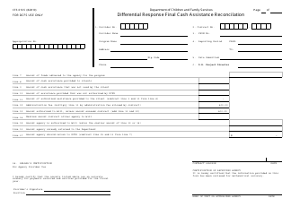 Document preview: Form CFS613-5 Differential Response Final Cash Assistance Reconciliation - Illinois
