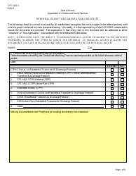 Form CFS1452-3 &quot;Referral Packet Documentation Checklist&quot; - Illinois