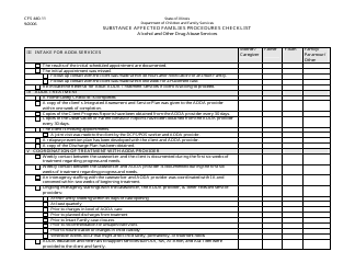 Form CFS440-11 Substance Affected Families Procedures Checklist - Illinois, Page 2