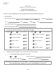 Document preview: Form CFS1800-A-A Adoption Assistance Eligibility Determination - Illinois
