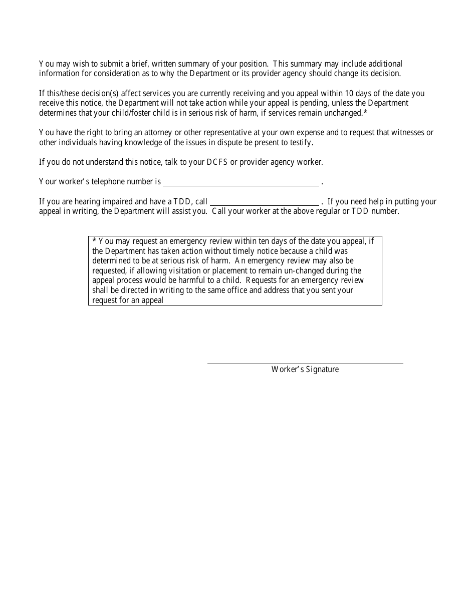 Form CFS151 Notice of Decision - Illinois, Page 2
