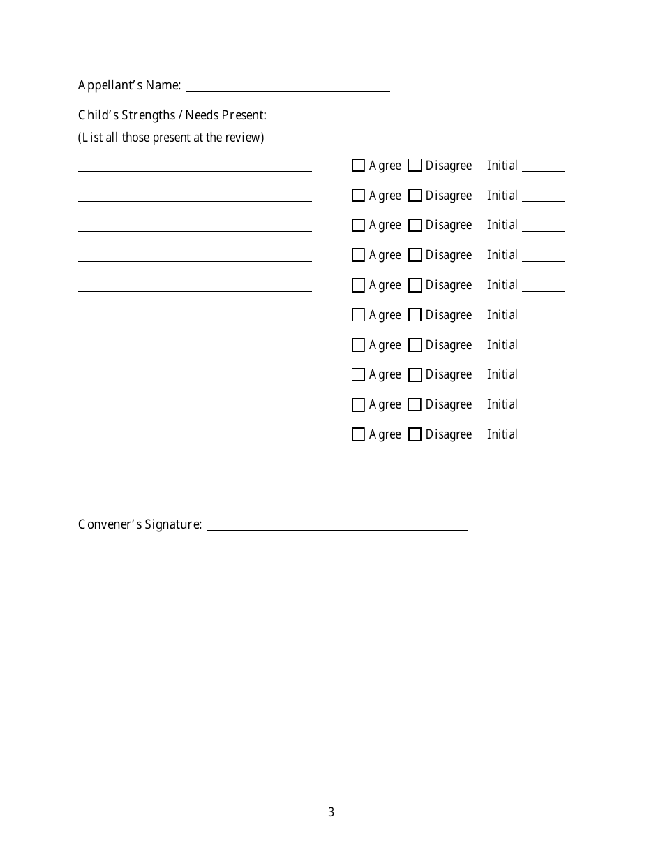 Form CFS151-C Placement Review Summary - Illinois, Page 3
