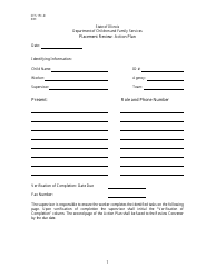Form CFS151-D Placement Review: Action Plan - Illinois