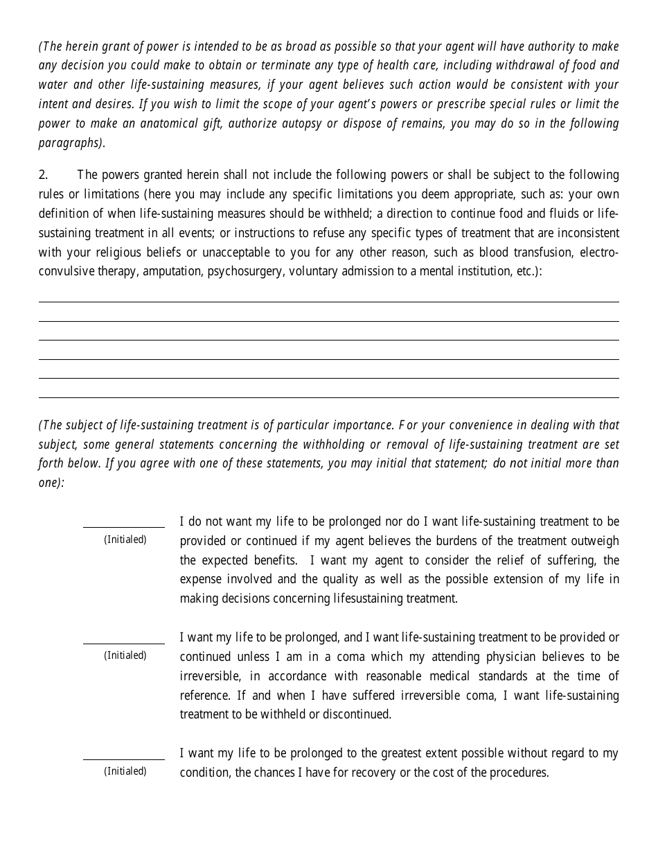 Form CFS2032-2 Power of Attorney for Health Care - Illinois, Page 4
