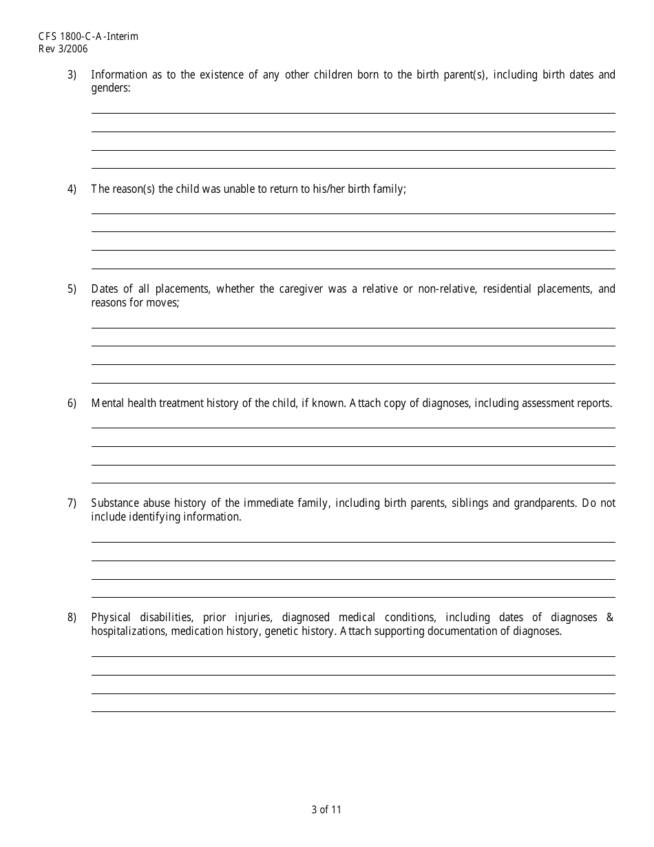 Form CFS1800-C-A-INTERIM Interim Adoption Assistance Agreement - Illinois, Page 3